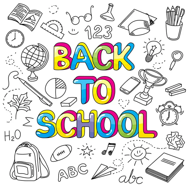 Back To School Concept — Stock Vector