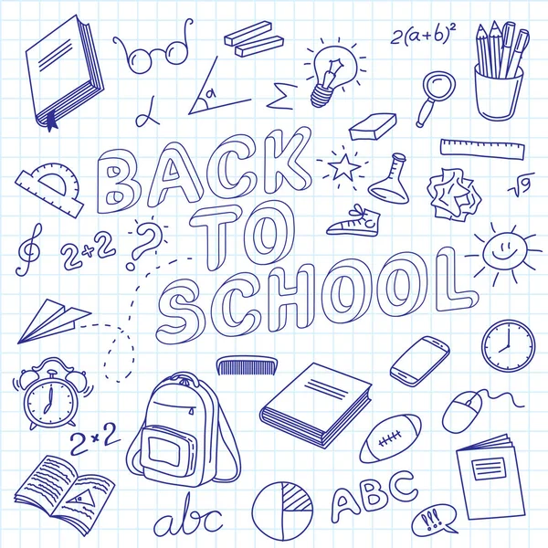 Back To School Concept — Stock Vector