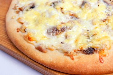 Pizza ahşap oyun tahtası, yakın çekim