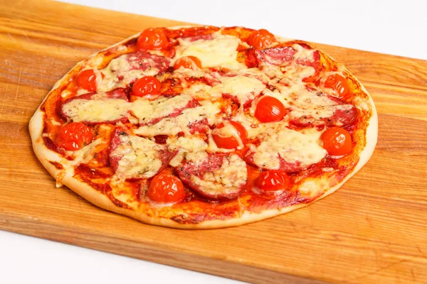 Pizza ahşap oyun tahtası, yakın çekim