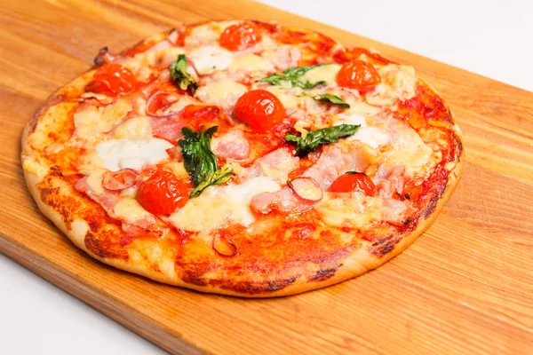 Pizza ahşap oyun tahtası, yakın çekim