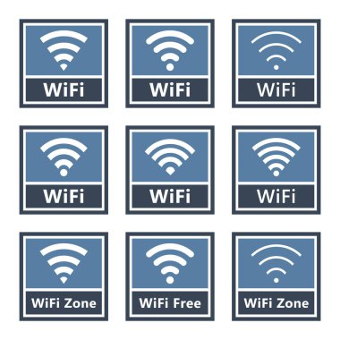 WiFi cabukşalterli, kablosuz simgeleri işaretleri