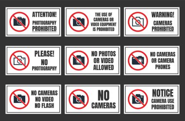 hiçbir kamera işareti, yasak fotoğraf tabela, hiçbir fotoğraf