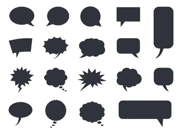Bulle vocale icônes ensemble vectoriel, nuages de dialogue BD — Image vectorielle