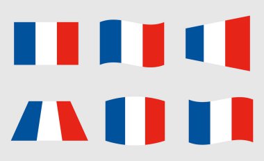 Fransa bayrağı illüstrasyon, Fransız bayrağı resmi renkleri vektör