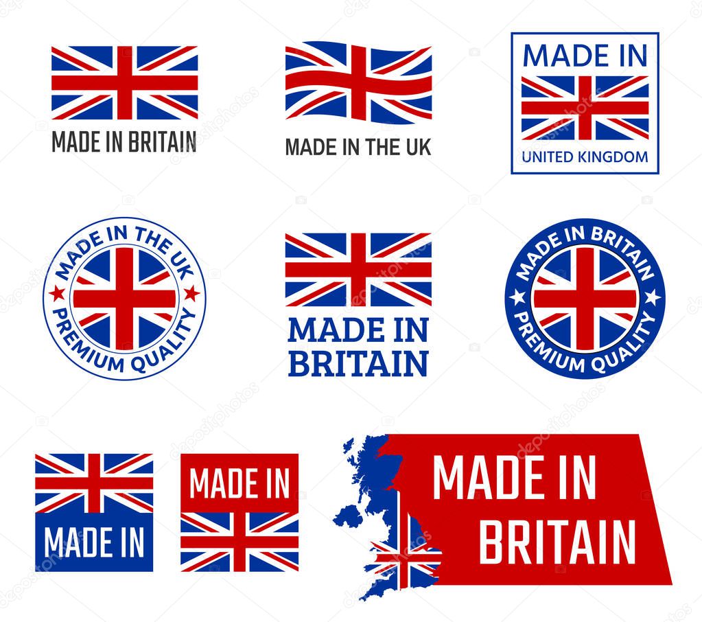 Made in great britain, United Kingdom product emblem
