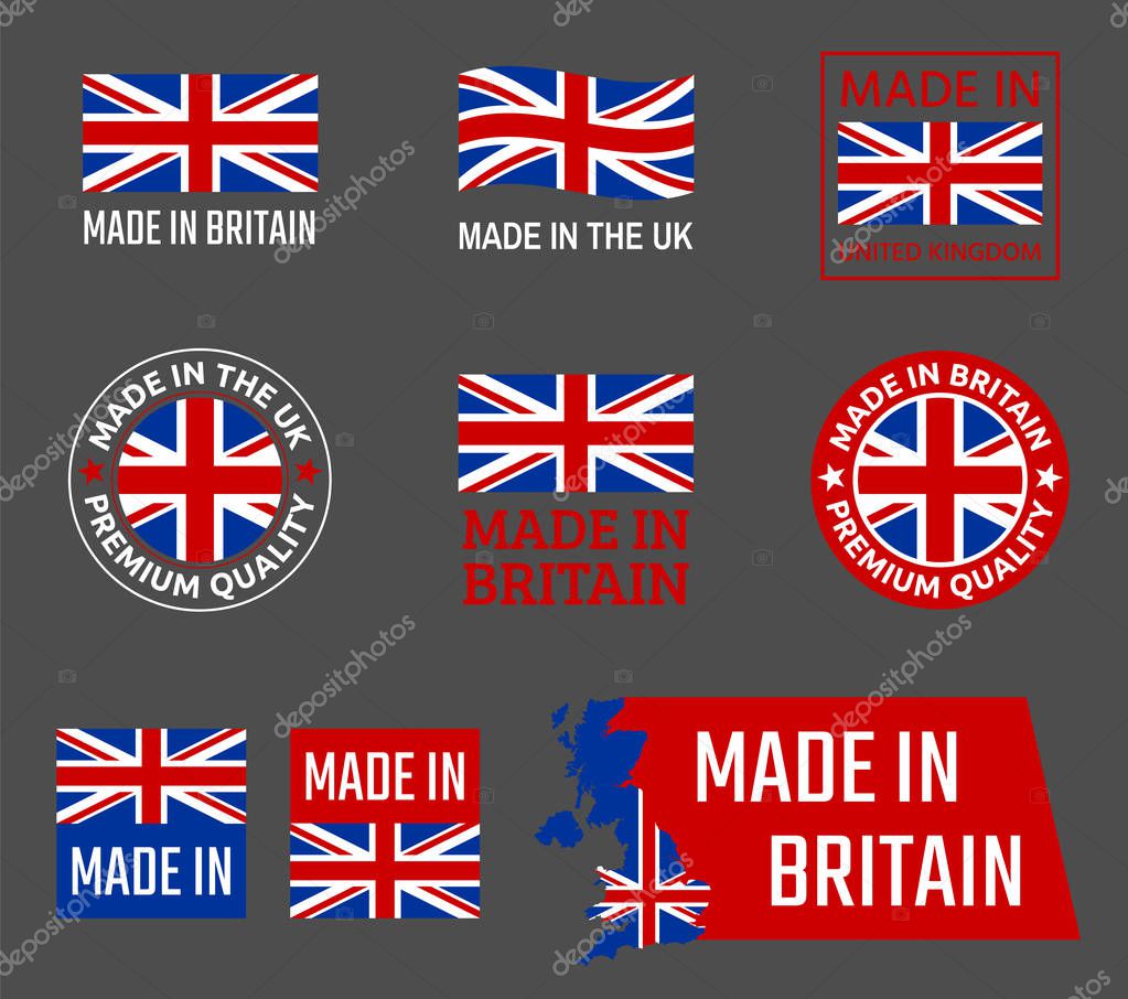 Made in United Kingdom, Great Britain product emblem