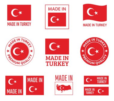 Türkiye Cumhuriyeti ürün amblemi, Türkiye etiketlerinde üretildi