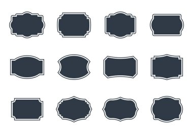 Vintage Etiketler set, Retro boş boş çerçeve