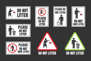 Çöp vektörü igns yok, çöp simgeleri atmayın