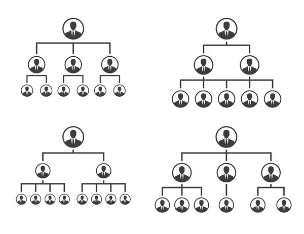 Пирамида корпоративной иерархии с лидером команды, иллюстрация управления командой — стоковый вектор