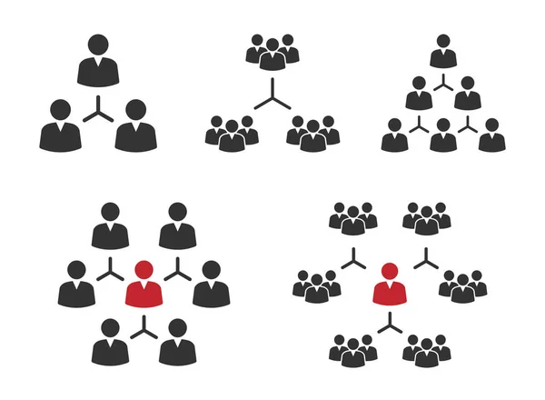 Корпоративная групповая схема, иллюстрация управления коллективной работой — стоковый вектор