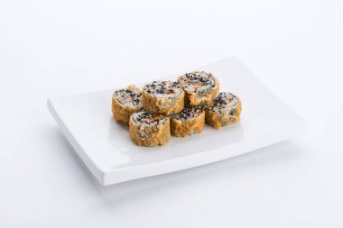 Japon Gıda Restoran, sushi maki gunkan rulo levha veya plakalı ayarlayın. Sushi seti ve kompozisyon