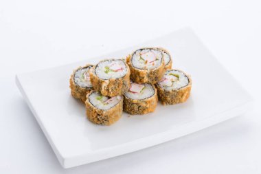 Japon Gıda Restoran, sushi maki gunkan rulo levha veya plakalı ayarlayın. Sushi seti ve kompozisyon