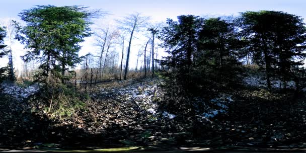 Realidad virtual de 4K 360 VR de una hermosa escena de montaña en otoño. Montañas rusas salvajes . — Vídeos de Stock