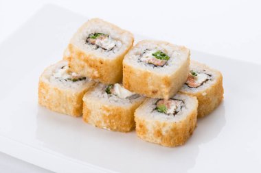 Japon Gıda Restoran, sushi maki gunkan rulo levha veya plakalı ayarlayın. Sushi seti ve kompozisyon