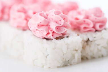 Japon Gıda Restoran, sushi maki gunkan rulo levha veya plakalı ayarlayın. Sushi seti ve kompozisyon