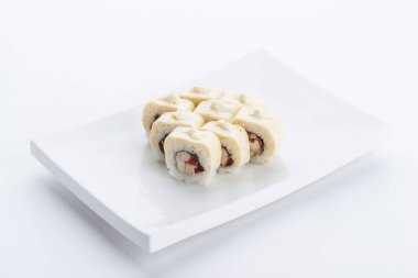 Japon Gıda Restoran, sushi maki gunkan rulo levha veya plakalı ayarlayın. Sushi seti ve kompozisyon