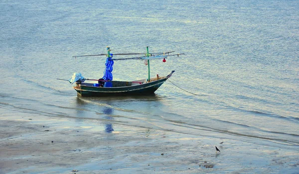 Los Barcos Pesca Están Estacionados Playa Prachuap Bay Tailandia — Foto de Stock