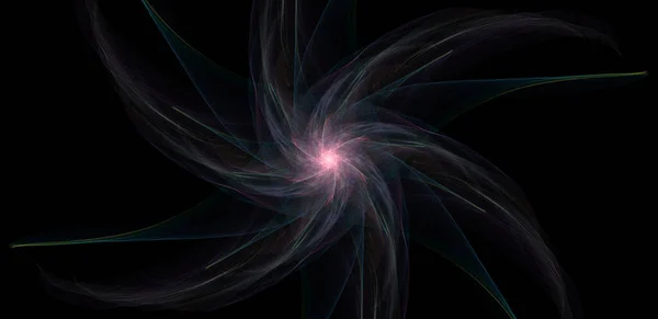 Evolution genetic concept atom gene, silk neon luminous graphic draw isolated on black, interactive generative art
