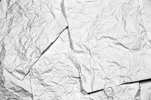 White Texture Background Crumpled Paper — Stock Photo, Image