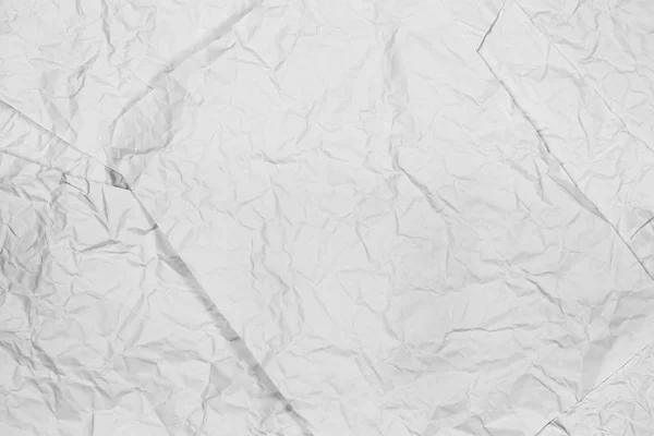 White Texture Hintergrund Zerknülltes Papier — Stockfoto