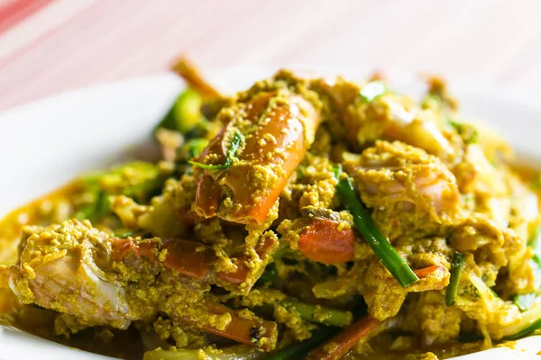 Granchio Fritto Con Curry Polvere — Foto Stock