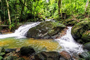 Güzel Krathing şelale Khao Khitchakut Ulusal Park Chanthaburi Eyaleti, Tayland.