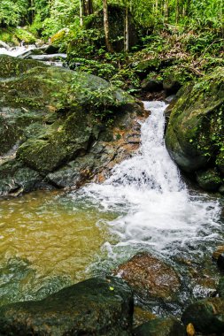 Güzel Krathing şelale Khao Khitchakut Ulusal Park Chanthaburi Eyaleti, Tayland.