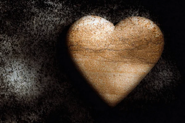 Чувства Каменного Сердца Концептуального Фона — стоковое фото
