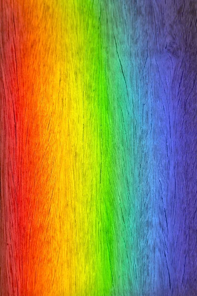Ahşap zeminler üzerinde gökkuşağı renkleri