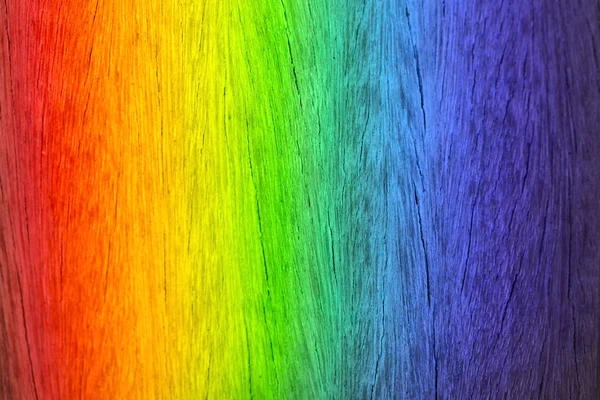 Regenbogenfarben Auf Holzböden — Stockfoto