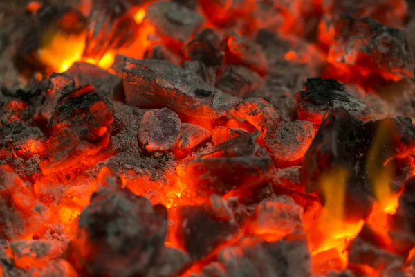 Burning Charcoal Firewood Stove — Stock Photo, Image