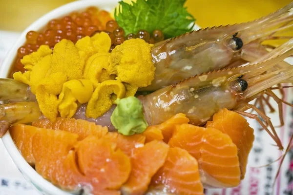 생선회 해산물밥밥 — 스톡 사진