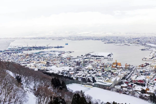 Vue Sur Ville Hiver Depuis Montagne — Photo