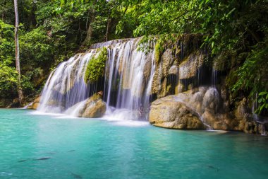 Erawan Şelalesi Ulusal Parkı Kanjanaburi Tayland