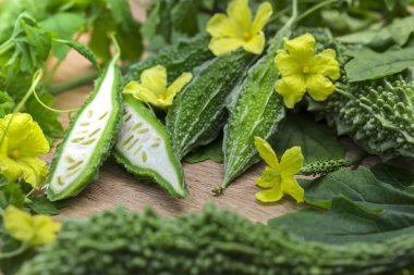 Acı kabak iki yıllık bir bitkidir. Meyvenin acı bir tadı var ama yüksek tıbbi özellikleri var. Hem çiğ hem de işlenmiş yenilebilir..