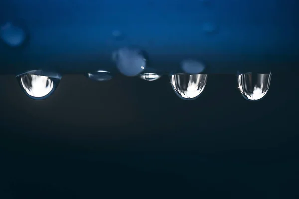 Chuva Cai Janela Verão Dia Chuvoso — Fotografia de Stock