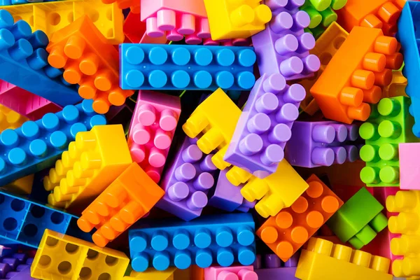 Blocos Construção Plástico Brinquedo — Fotografia de Stock