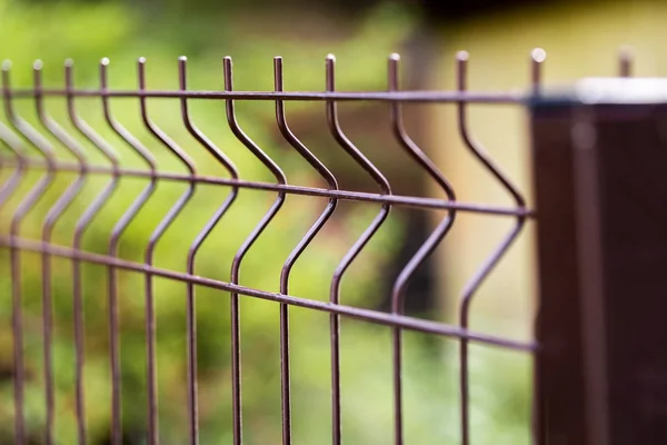 Welded Metal Wire Mesh Fence Closeup — Stock Photo, Image