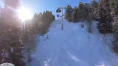 Teleferik timelapse Meribel Resort Fransa