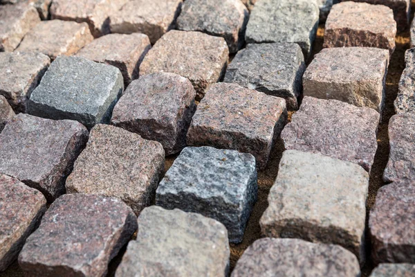 Cobblestone - natural granite stone pavers — Stock Photo, Image