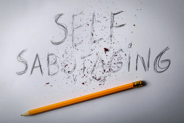 Stop Sabotaging Yourself Concept — Stock Photo, Image