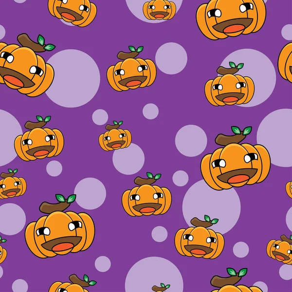 Cadılar Bayramı çizgi filmi kabak deseni holidat teması için kusursuz, vektör