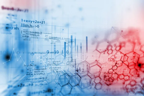 Ilustração Fundo Ciência Química Substância Médica Moléculas — Fotografia de Stock