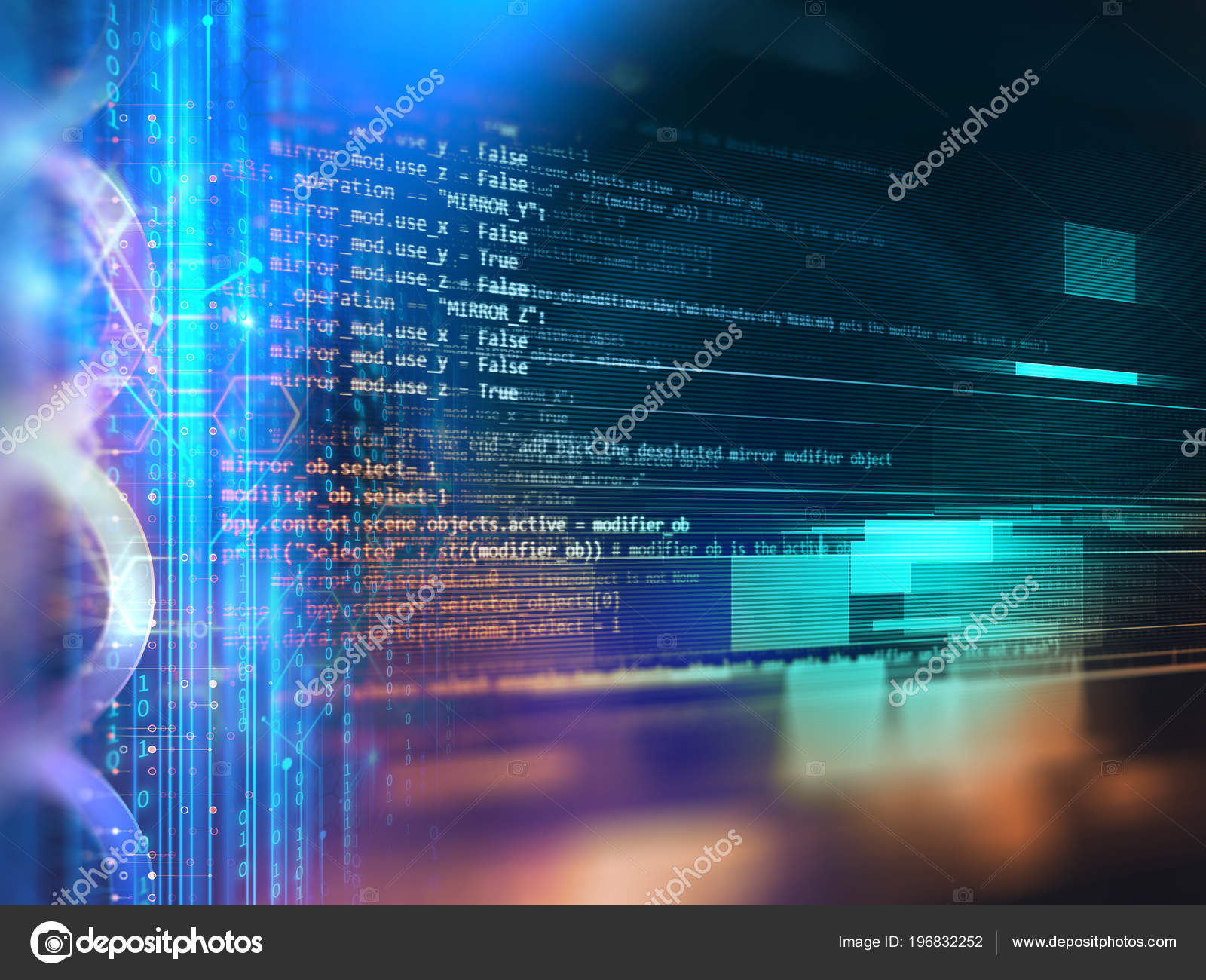 Programmiercode Abstrakte Technologie Hintergrund Der Software ...