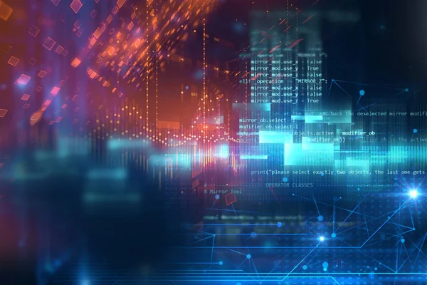 Programlama kod soyut teknolojik altyapı yazılım geliştirici ve bilgisayar kese