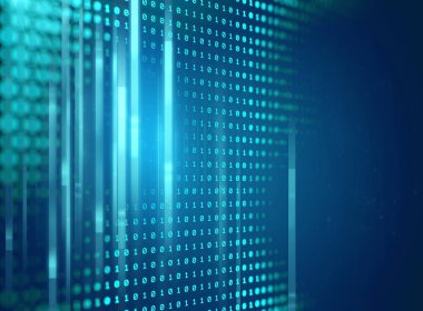 dijital kod numarası soyut arkaplan, kodlama teknolojisi ve programlama dillerini temsil eder