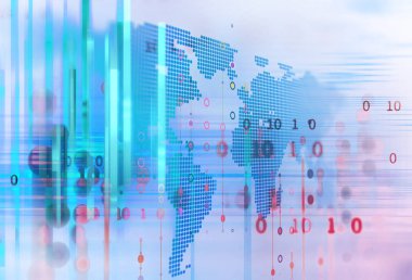 Görsel veri karmaşıklığı ile fütüristik Infographic abstract, büyük temsil