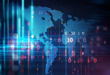 Görsel veri karmaşıklığı ile fütüristik Infographic abstract, büyük temsil